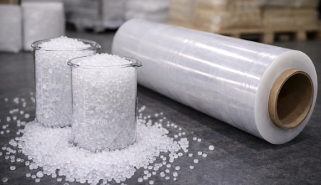 Иллюстрация к статье: Из чего производят стрейч-пленку: состав, технологии изготовления и виды материалов