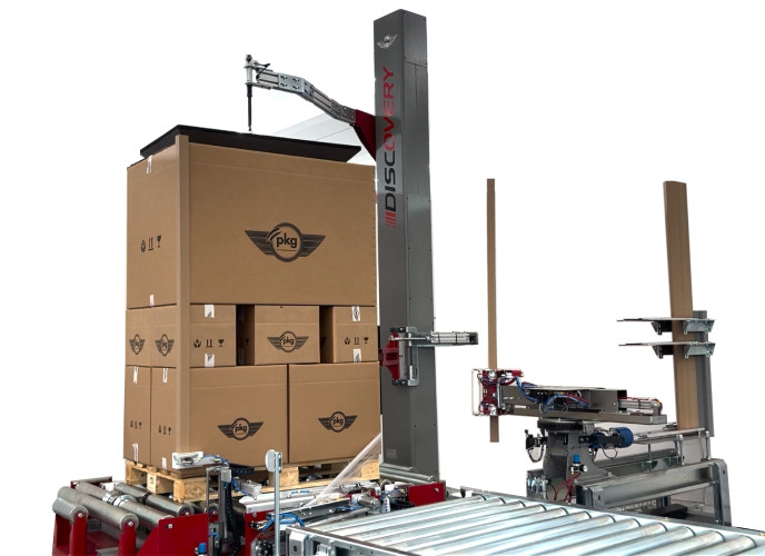 Особенности товара: Паллетообмотчик PKG Discovery-A d.2000 с установкой картонных уголков