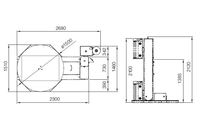 Фото товара: Паллетообмотчик PKG Saving MB Slim d.1650 h.2500