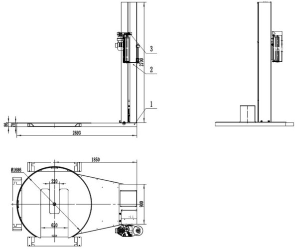 Фото товара: Паллетообмотчик Packman K120-E d.1650 h.2400