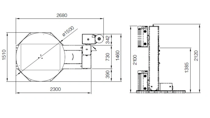 Фото товара: Паллетообмотчик PKG Saving MB d.1500 h.2500