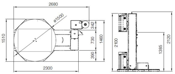 Фото товара: Паллетообмотчик PKG Saving Slim eMPS d.1650 h.2500